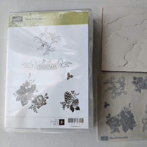 Stampin Up Pines & Poinsettas